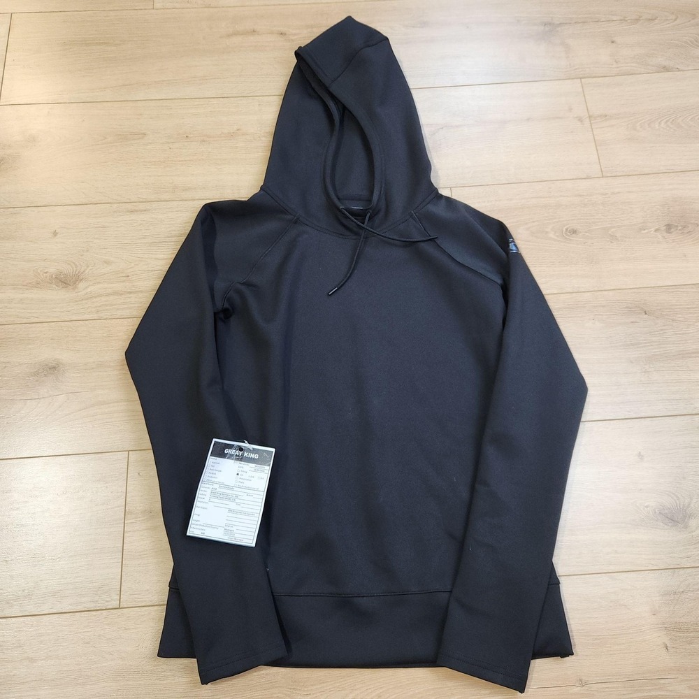 Klim Equinox Hoodie Sweatshirt Womens Medium Black Stretch Pullover Knit Logo